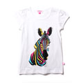 Littlehorn Neon Zebra Tee White